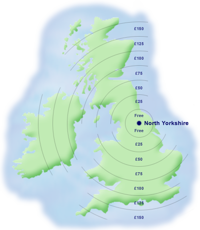 Map showing estimated travel expenses